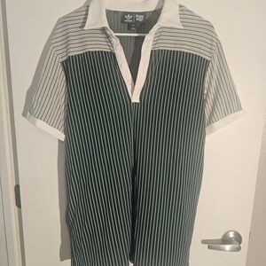 Adidas Green Striped Men's Shirt